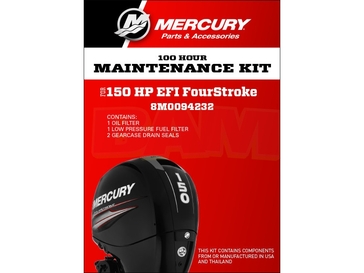 100 H servisa komplekts MERCURY 150 HP EFI 4-STROKE 100 HOUR SERVICE KIT - 8M0094232