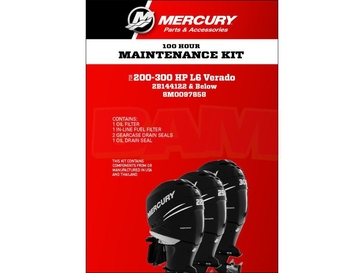 100 H servisa komplekts MERCURY VERADO 100 HOUR MAINTENANCE KIT - 200 225 250 300 350 L6 - 8M0097858 - S/N 2B144122 & BELOW