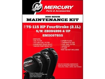 300 H servisa komplekts MERCURY OUTBOARD 75 - 115 HP 4 STROKE 2.1L 300 HOUR MAINTENANCE KIT 8M0097855