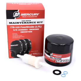 100 H servisa komplekts Mercury OEM 100 Hr Maintenance Kit 75-115HP FourStroke 1.7L Outboard 8M0097856